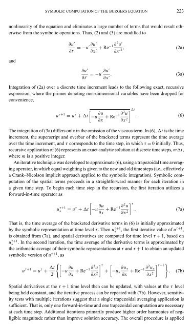 A Preliminary Study of the Burgers Equation with Symbolic ...