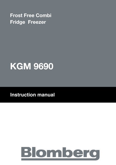 Instruction manual KGM 9690 - Blomberg