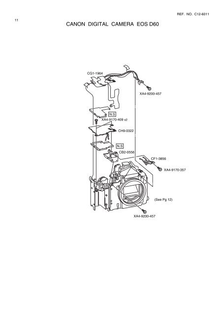 Canon EOS D60 Parts Catalog