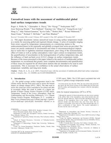 Unresolved issues with the assessment of multidecadal ... - CiteSeerX