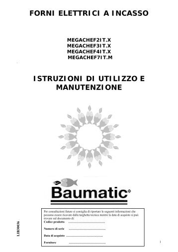 forni elettrici a incasso istruzioni di utilizzo e manutenzione