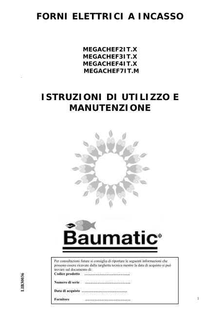 forni elettrici a incasso istruzioni di utilizzo e manutenzione