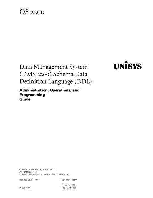 DMS 2200 - Public Support Login - Unisys