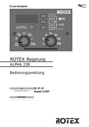 rotex alpha 23r - Rotex - ROTEX Heating Systems GmbH