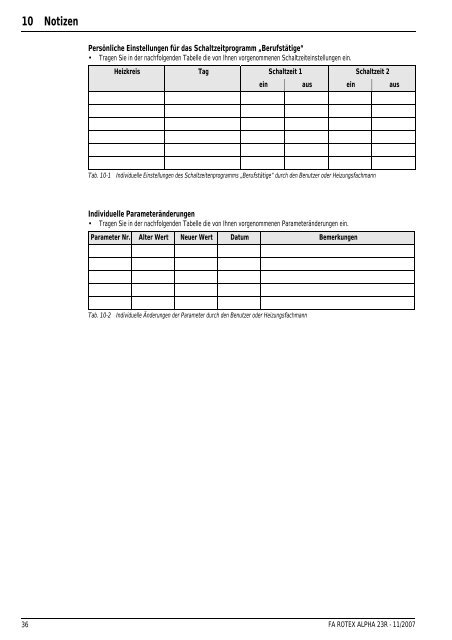 rotex alpha 23r - Rotex - ROTEX Heating Systems GmbH