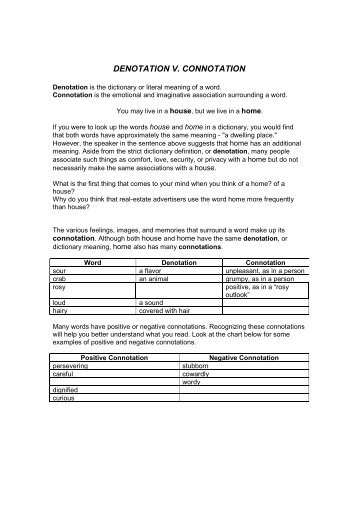 denotation and connotation
