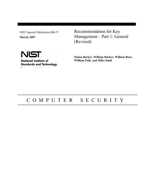 Part 1: General - Computer Security Resource Center - National ...