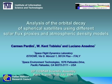 Analysis of the Orbital Decay of Spherical Satellites Using Different ...