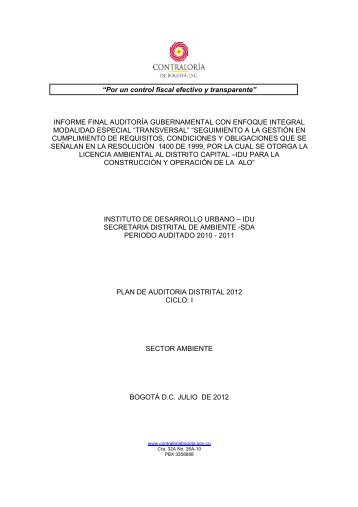 Por un control fiscal efectivo y transparente - Contraloria ...