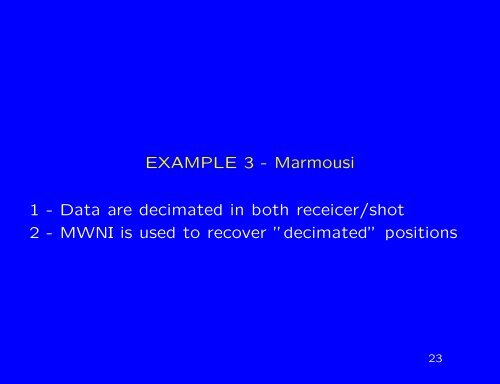 Multi-Dimensional Minimum Weighted Norm Interpolation, Survey ...