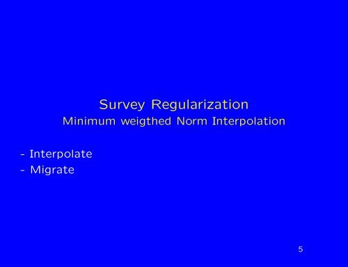 Multi-Dimensional Minimum Weighted Norm Interpolation, Survey ...