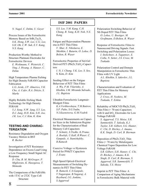 Volume 9, Number 3: Spring 2001 (PDF) - Naval Postgraduate School