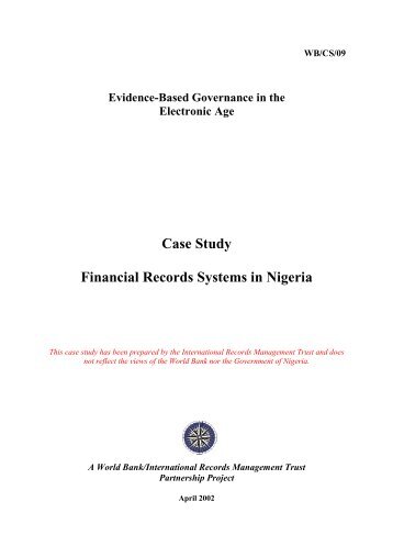 Case Study Financial Records Systems in Nigeria - International ...