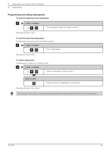 User's Manual TNC 360 (from 259 900-11) - heidenhain