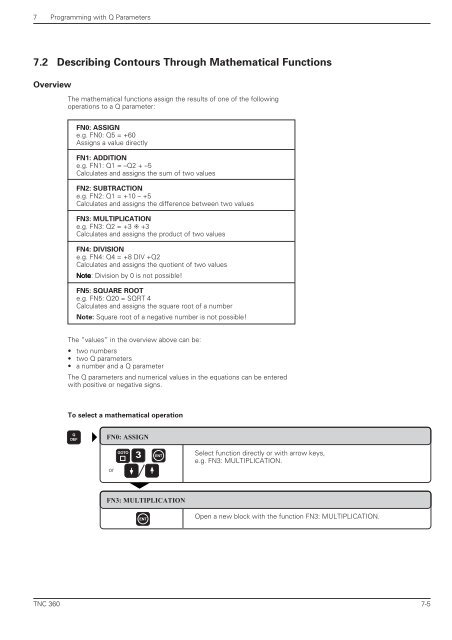 User's Manual TNC 360 (from 259 900-11) - heidenhain