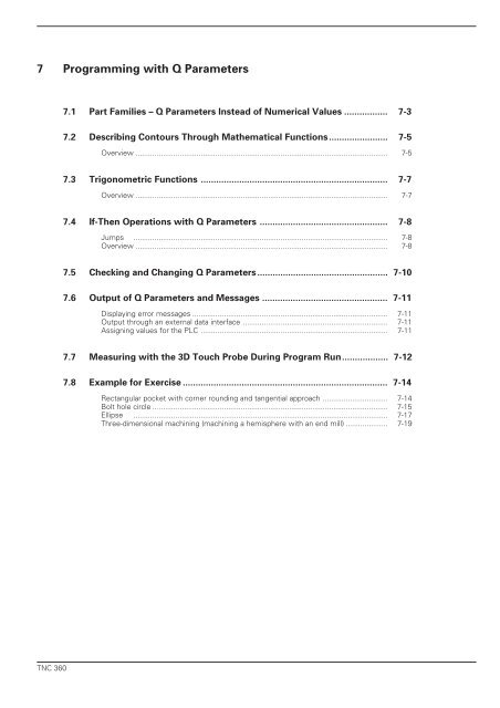 User's Manual TNC 360 (from 259 900-11) - heidenhain