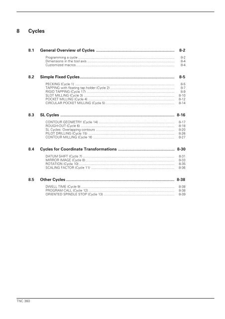 User's Manual TNC 360 (from 259 900-11) - heidenhain