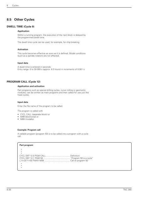 User's Manual TNC 360 (from 259 900-11) - heidenhain