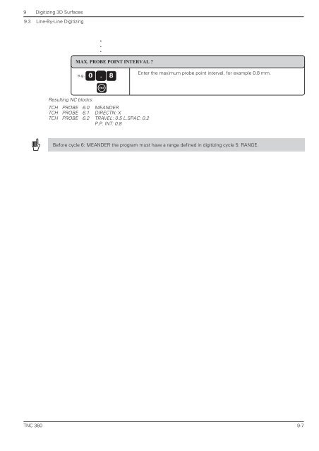 User's Manual TNC 360 (from 259 900-11) - heidenhain