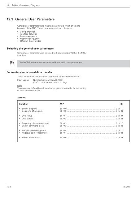 User's Manual TNC 360 (from 259 900-11) - heidenhain