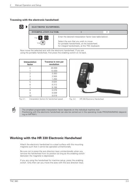 User's Manual TNC 360 (from 259 900-11) - heidenhain