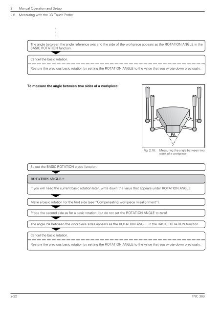 User's Manual TNC 360 (from 259 900-11) - heidenhain