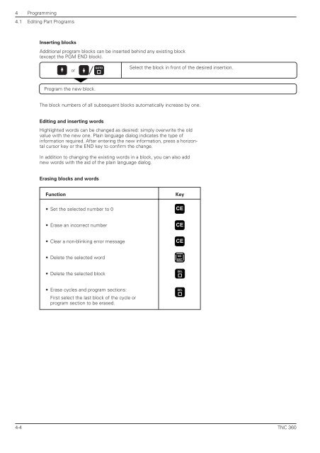 User's Manual TNC 360 (from 259 900-11) - heidenhain