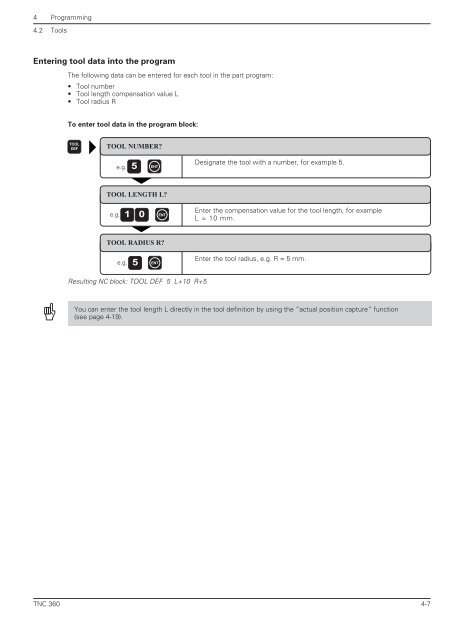 User's Manual TNC 360 (from 259 900-11) - heidenhain