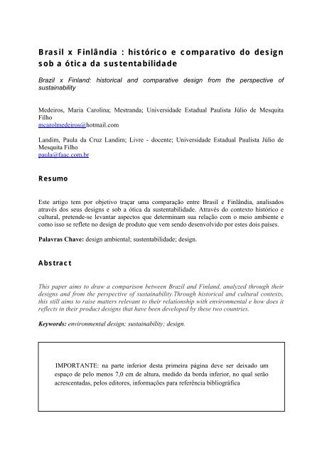 Artigo Completo Um Mundo De Experiencias