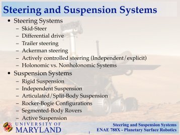 Steering and Suspension Systems