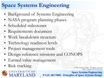 Space Systems Engineering - Dave Akin's Web Site