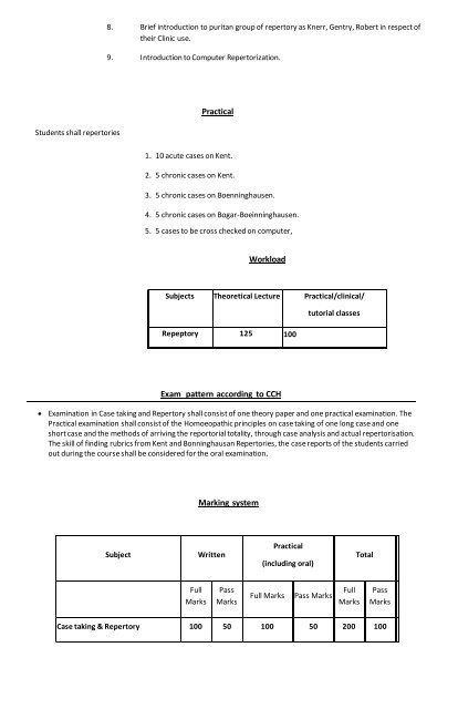 4th BHMS Syllabus - Parul Group of Institutes