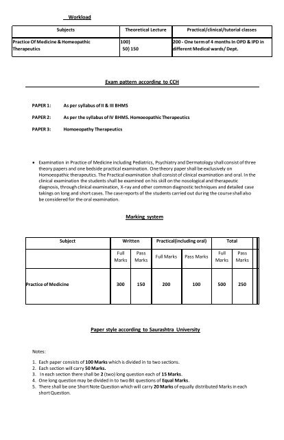 4th BHMS Syllabus - Parul Group of Institutes