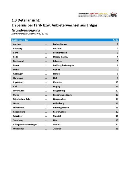 Ersparnis bei Tarif - Presse - PREISVERGLEICH.de