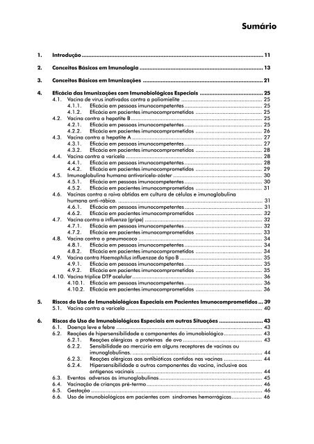 Manual dos Centro de Referência de Imunobiológicos Especiais