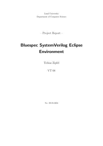 Bluespec SystemVerilog Eclipse Environment