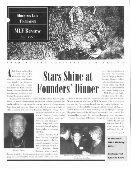 1997 Fall - Mountain Lion Foundation