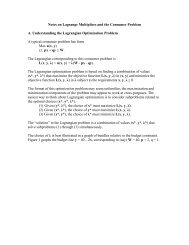 Notes on Lagrange Multipliers