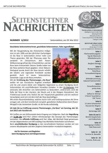 NUMMER 6/2012 - Marktgemeinde Seitenstetten