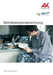 Betriebskostenabrechnung - Arbeiterkammer Kärnten