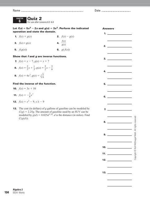 Quiz - 6º ano D