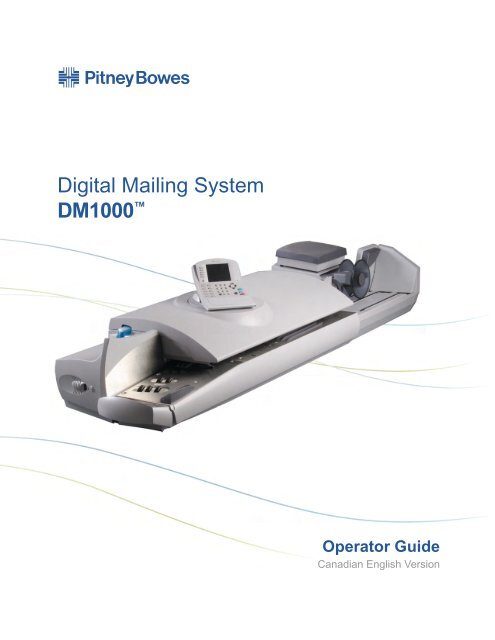 Pitney Bowes DM1000 Operating Guide - ASAP Postage Meter Ink, BC