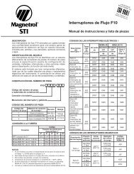 Interruptores de Flujo F10 - Magnetrol International