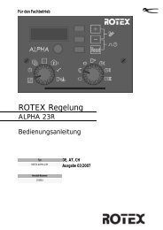 ROTEX Alpha 23R - ROTEX Heating Systems GmbH