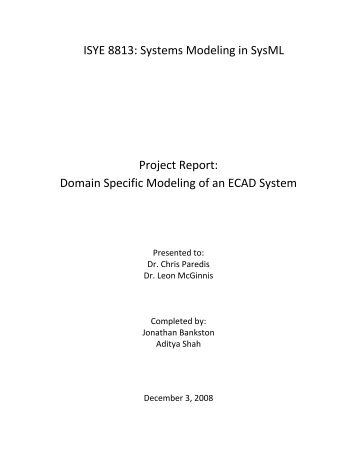 Domain Specific Modeling of an ECAD System - the Systems ...