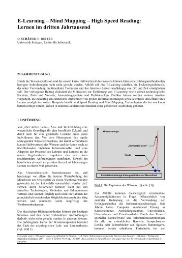 E-Learning – Mind Mapping – High Speed Reading: Lernen im ...