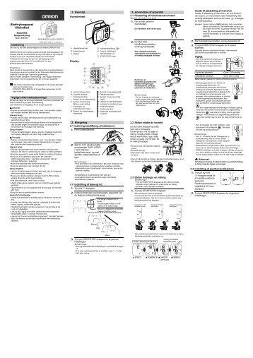 Brugsanvisning på Omron digital blodtryksmåler - Mediq Danmark A/S
