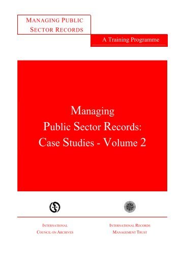 managing public sector records: a study programme - International ...