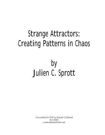 Strange Attractors - CiteSeerX