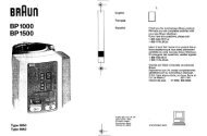 BP 1000 BP 1500 - Braun Blood Pressure Monitors and Thermometers